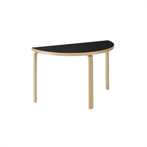 artek 95 Half Round Dining Table Black Laminated birch