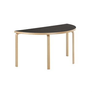 artek Aalto 96 Semi-Round Dining Table Black