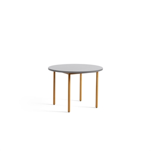 HAY Two-Colour Dining Table Ø105 Ochre/Light Grey