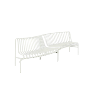HAY Palissade Park Dining Bench In/Out Beginner Set of 2 Cream White