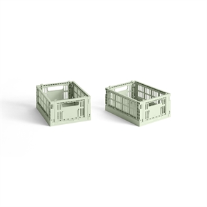 HAY Colour Crate Storage Box Mini Set of 2 Mint