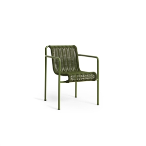 HAY Palissade Cord Dining Chair With Armrest Olive