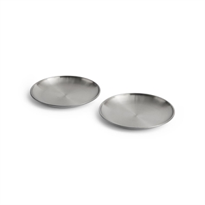 HAY Outdoor Market Plate Set of 2 Medium Silver