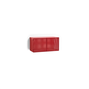 HAY Perforated Wall Cabinet Small Wine Red