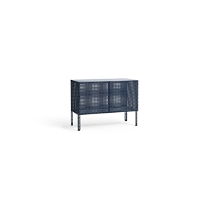 HAY Perforated Wall Cabinet Small Steel Blue