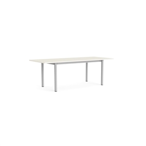 HAY Annex Overhang Dining Table L220 Cotton Cream/ Aluminum