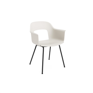 HAY Layout 211 Dining Chair With Armrests Cream White/ Black