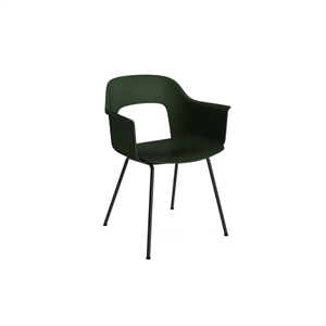 HAY Layout 211 Dining Chair With Armrests Bottle Green/ Black