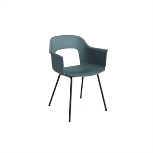HAY Layout 211 Dining Chair With Armrests Ocean/ Black