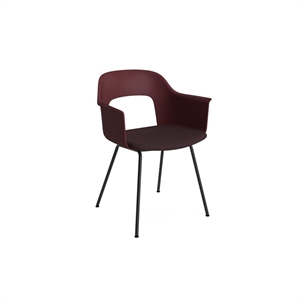HAY Layout 213 Dining Chair With Armrests Bordeaux/ Black/Grano Black