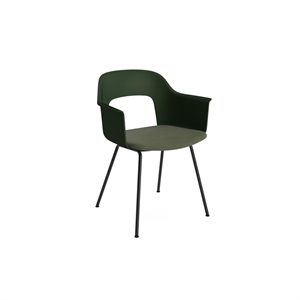 HAY Layout 213 Dining Chair With Armrests Bottle Green/ Black/Remix 373