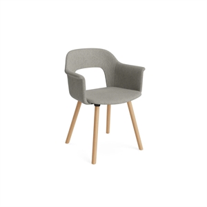 HAY Layout 224 Dining Chair With Armrests Turf Light Grey/Oak