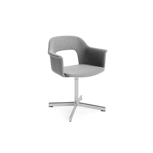 HAY Layout 234 Dining Chair With Armrest & Swivel Hallingdal 130/ Aluminum