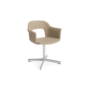 HAY Layout 234 Dining Chair With Armrest & Swivel Turf Sand/ Aluminum