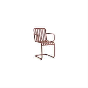 HAY Palissade Cantilever Chair With Armrests Iron Red
