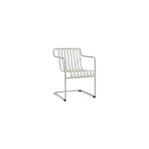 HAY Palissade Cantilever Dining Chair With Armrests Sky Gray