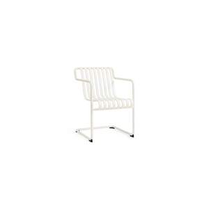 HAY Palissade Cantilever Dining Chair With Armrests Cream White