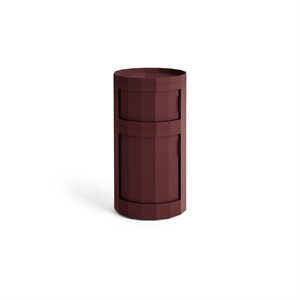 HAY Facet 110 Cabinet With Wheels Burgundy