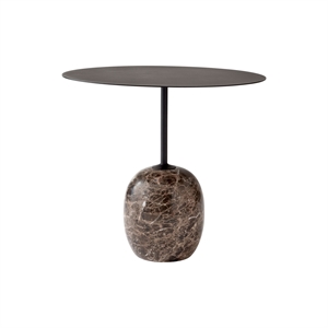 &Tradition Lato LN9 Coffee Table Oval Warm Black/Emparador Marble