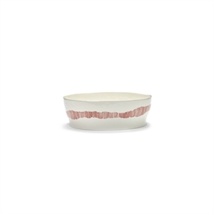 Serax Feast Salad Bowl White/ Red Stripes