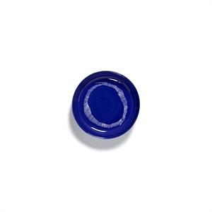 Serax Feast Deep Plate White/ Dark Blue Stripes