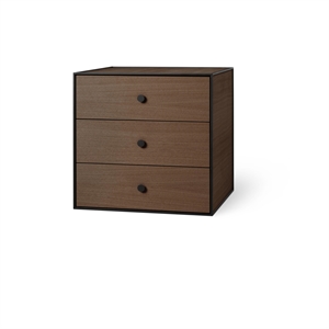 Audo Frame 49 With 3 Drawers 42x49x49 Smoked Oak