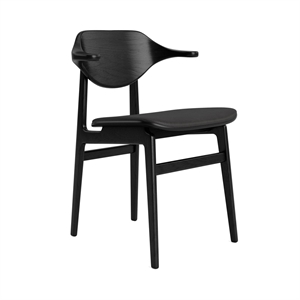 NORR11 Bufala Dining Chair With Upholstered Seat Black Black /Anthracite 21003