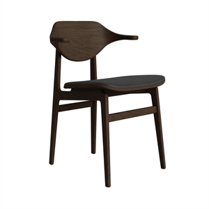NORR11 Bufala Dining Chair With Upholstered Seat Dark Smoked Oak/Anthracite 21003