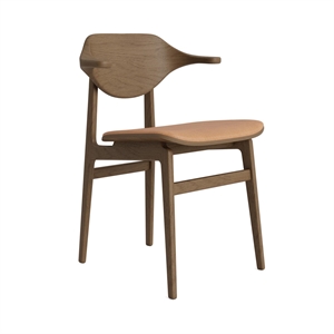 NORR11 Bufala Dining Chair With Upholstered Seat Light Smoked Oak/Camel 21004