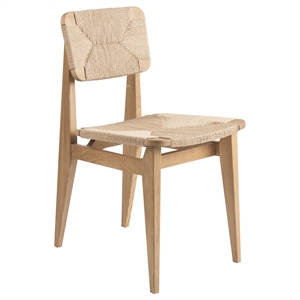 Gubi C-Chair Dining Chair Paper String/Oil Oak