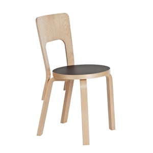 artek 66 Dining Chair Black Laminated Birch