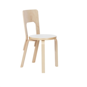 artek 66 Dining Chair White Laminated Birch