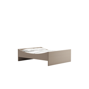 Rye Sleep Curved Bed Frame 140x210 Dark Beige
