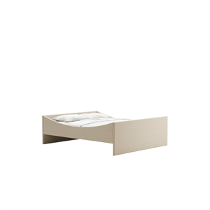 Rye Sleep Curved Bed Frame 140x210 Light Beige