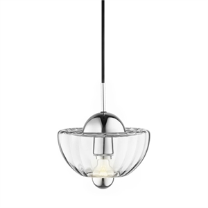 Design By Us Lotus Pendant Clear/ Chrome