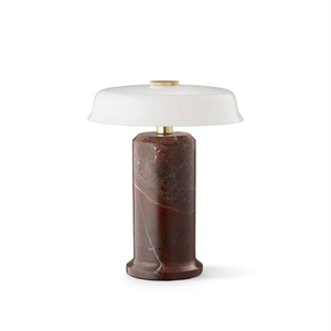 Design By Us Trip No. 2 Portable Lamp Burgundy Marble/Glossy Opal