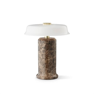 Design By Us Trip No. 2 Portable Lamp Dark Emperador Marble/Glossy Opal