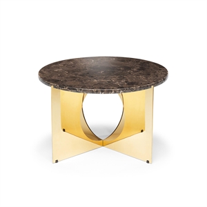 Design By Us This Is Art Coffee Table Gold/ Brown Marble