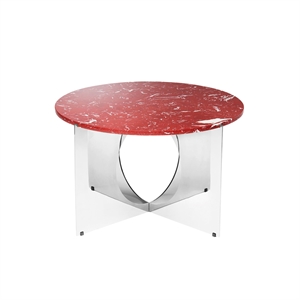 Design By Us This Is Art Coffee Table Chrome/ Bordeaux