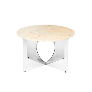 Design By Us This Is Art Coffee Table Chrome/ Cream