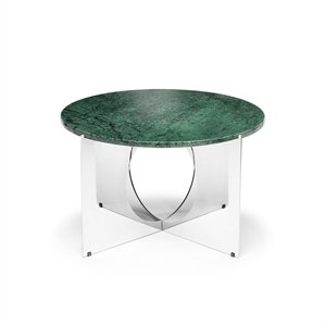 Design By Us This Is Art Coffee Table Chrome/ Green Marble