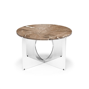 Design By Us This Is Art Coffee Table Chrome/ Gray Marble