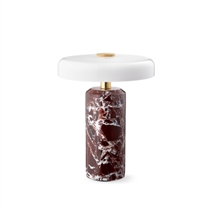 Design By Us Trip Portable Lamp Burgundy Marble/Glossy Opal