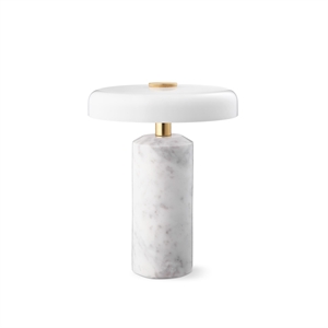 Design By Us Trip Portable Lamp Carrara Marble/Glossy Opal