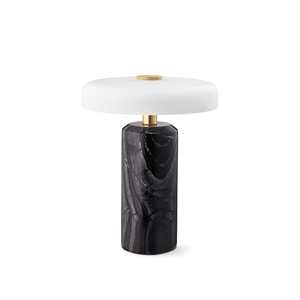 Design By Us Trip Portable Lamp Charcoal Marble/ Matt Opal