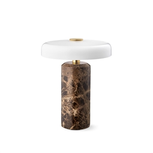 Design By Us Trip Portable Lamp Dark Emperador Marble/Glossy Opal