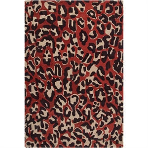 Decotique Leopard Rug 250x350 cm Red