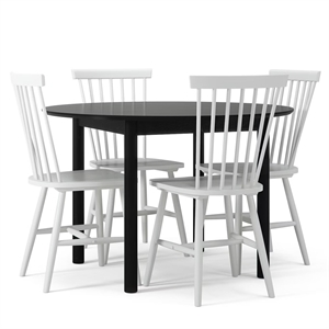 Department Wood Dining Table Black/ White
