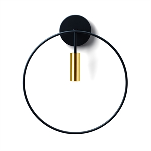 Estiluz Revolta Wall Lamp 3000K Black/ Satin Gold