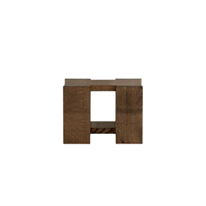 Rye Sleep Etagere Side Table Small Smoked Red Oak